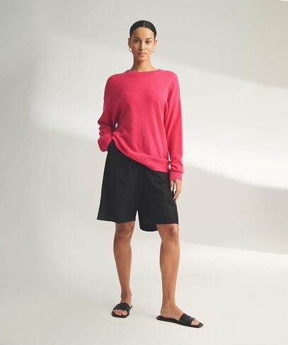 Women's Lightweight Reversible Cashmere Crewneck Sweater in Saudi Arabia