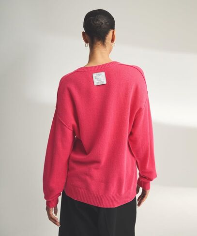 Women's Lightweight Reversible Cashmere Crewneck Sweater in Saudi Arabia