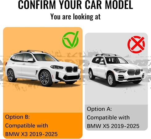 Roof Rack Cross Bars Compatible with BMW X3 G01 2019-2025, Aluminum Lockable Crossbars for Rooftop Cargo Carrier Luggage Kayak Canoe Bike Snowboard in Kuwait
