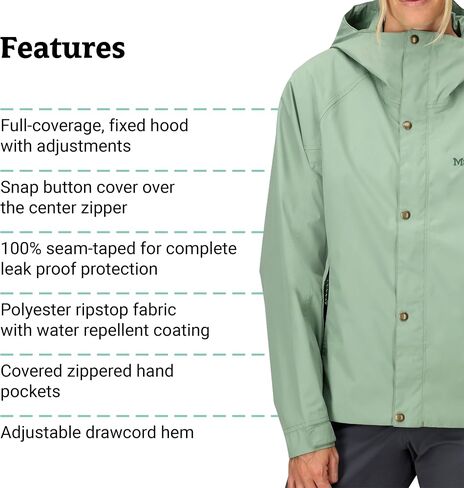 MARMOT Women's Cascade Durable & Waterproof Rain Jacket in Saudi Arabia