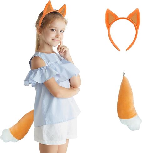 Dog ears headband with tail Dog Costume Set Animal Costume Cosplay for Birthday Party for Kids Dress Up Favors in Saudi Arabia