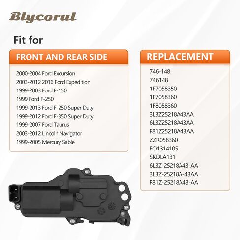 مشغل قفل الباب جانب الركاب متوافق مع Mazda B2300 Ford F150 F250 F350 رحلة Mustang Mercury Montego Lincoln Navigator وأكثر من ذلك ، يحل محل 6L3Z25218A42AA in Kuwait