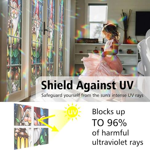 Sugar Skull Girl Stained Glass Window Film, Decorative Sugar Skull Girl Stained Glass Window Film, Sugar Skull Girl Stained Glass Window Film for Bathroom Door Heat Anti UV in Kuwait