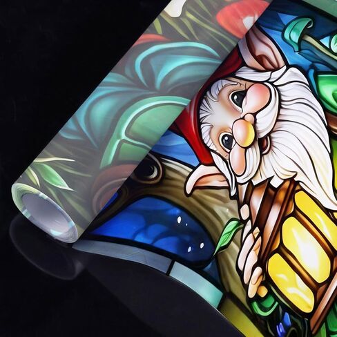 Sugar Skull Girl Stained Glass Window Film, Decorative Sugar Skull Girl Stained Glass Window Film, Sugar Skull Girl Stained Glass Window Film for Bathroom Door Heat Anti UV in Kuwait