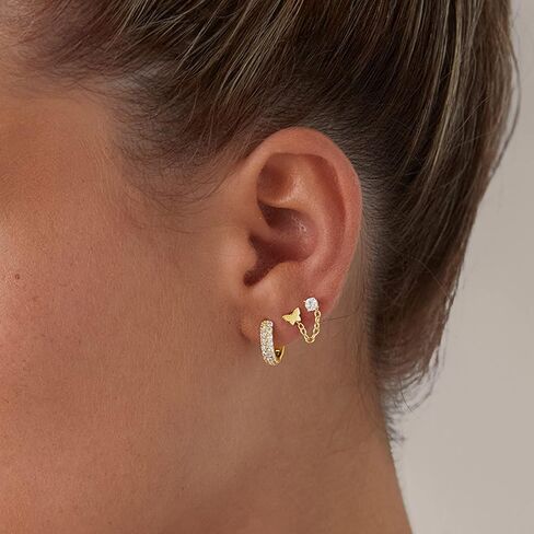 PAVOI 14K Gold Earrings Connector Chain for Women| Convertible Dangle Chain for Double Piercings in Saudi Arabia