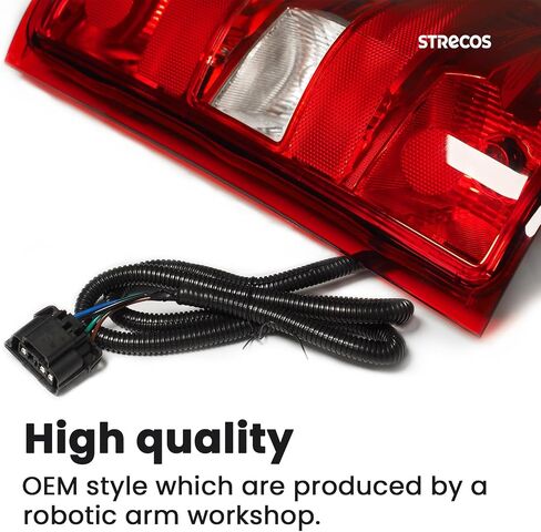 Tail Lights Compatible with 2007-2013 Chevy Silverado 1500 2500HD 3500HD GMC Sierra 2500HD 3500HD Taillight Assemblies Rear Brake Lamps Red Border (Right Passenger Side) in Saudi Arabia