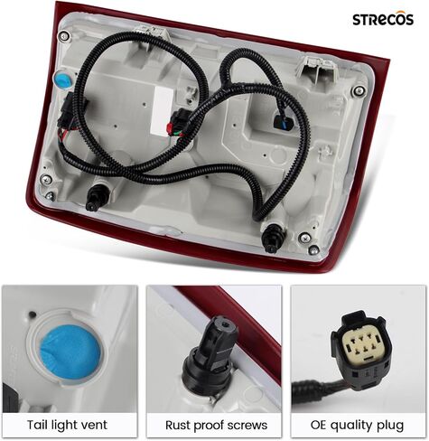 Tail Lights Compatible with 2007-2013 Chevy Silverado 1500 2500HD 3500HD GMC Sierra 2500HD 3500HD Taillight Assemblies Rear Brake Lamps Red Border (Right Passenger Side) in Kuwait