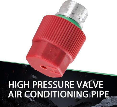 1 PC High Pressure AC Valve, Wear Resistant Alloy Anti-Rust Air Conditioning Pipe Valve Core, Durable Auto Replacement Parts, Compatible with Volkswagen Lavida Bora Jetta (Red) in Saudi Arabia