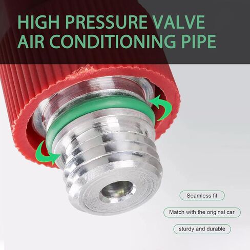 1 PC High Pressure AC Valve, Wear Resistant Alloy Anti-Rust Air Conditioning Pipe Valve Core, Durable Auto Replacement Parts, Compatible with Volkswagen Lavida Bora Jetta (Red) in Saudi Arabia