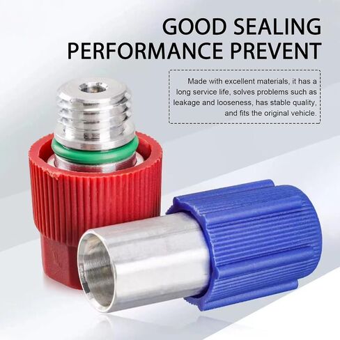 1 PC High Pressure AC Valve, Wear Resistant Alloy Anti-Rust Air Conditioning Pipe Valve Core, Durable Auto Replacement Parts, Compatible with Volkswagen Lavida Bora Jetta (Red) in Saudi Arabia