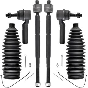 ASTARPRO - Front 6pc Tie Rods Kit for Chevrolet Cobalt HHR Pontiac G5 Pursuit Saturn Ion, 4 Outer & Inner Tie Rod Ends 2 Boots Replacement