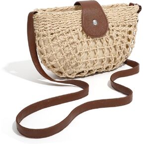 حقيبة Straw Beach Presh Purse Summer For Women Faction Factions Forged Crossbody Facs