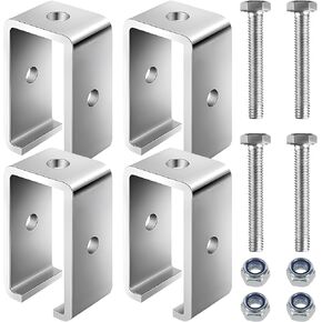 Channel Trolley Track Hanger Bracket for Unistrut Strut Channel, 1-5/8 Trolley Track Intermediate Support Hanger Bracket for All 1-5/8" Channel Trolley Track 1300 LB Load Rated (4pc)