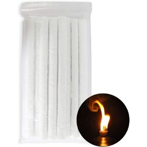 10 Pieces Tiki Torch Wicks, Fiberglass Wicks Replacement for Tiki Torches,Wine Bottles(0.5" by 9.85")