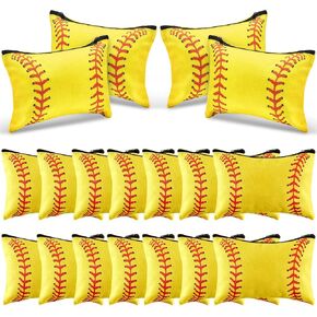 18 PCS BABLALL MAPTEP BAG Softball Cosmetic Bag Gifts Softball For Girls Player Player Acags for Women Canvas Goodie Goodie Accessories accessories accessories case case case