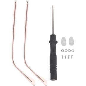 Metal Eyeglass Replacement Arms with Screws and Installation Tools, Eyeglass Repair Kit for Eyeglasses Sunglasses (1 Pair, Transparent)