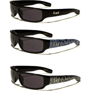 Locs Hardcore Bandanna (3 Pack 1 BK 1 Blue 1 Sil)