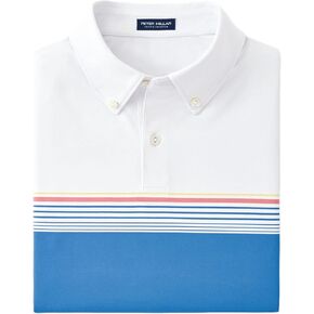 PETER MILLAR Men's Sunshine Performance Jersey Polo, White Medium