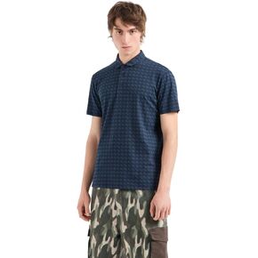 Armani Exchange Men's في جميع أنحاء Micro Geo Ax Print Print Fit Pit Pulo