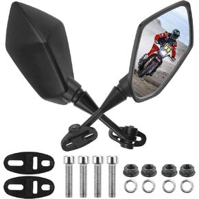 Motorcycle Rear View Mirrors Compatible with F4 F4I CBR1000RR CBR300R CBR500R CBR900 CBR919 CBR929 CBR954 VTR1000 GT125R GT250R Convex Mirrors