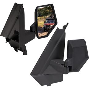 Adjustable Side Mirrors with Guard Plate Mounted on A-Pillar for Polaris XPEDITION XP/ADV 2024+ Accessories, FoldingSide Mirrors Wide Foldable A-Pillar-Mounted, Replace #2884491, 2PCS