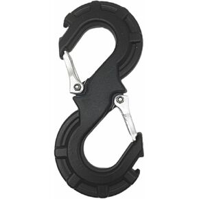 S-Shape Integrated Winch Quick Shackle for Car SUV Pickup Trailer Offroad Towing with 19800 lbs Rated Loading and 35300 lbs Break Strength (Black)
