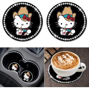 2pcs Custer Custer Custer Custer ، 2.75 بوصة ، سليكون شامل ، حاملي كأس غير انزلاق ، إكسسوارات داخلية للسيارات للنساء للنساء
