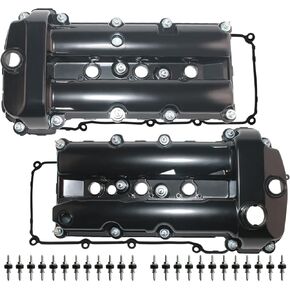 V6 3.0L Aluminum Valve Covers Compatible with Jaguar 2002-2008 S-Type Replace# C2C38781 C2S48786