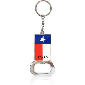 SandT Collection Texas Souvenir Keychain - Texan Flag Key Ring