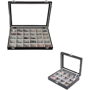 Stratalife Jewelry Organizer Earring Holder Jewelry Tray Earring Storage Small Large Jewelry Box for Women Gift Jewelry Case Ring Display