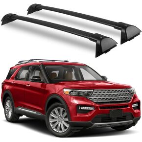 Roof Rack Cross Bars Compatible with Ford Explorer 2020-2025, 220LBS Adjustable Heavy Duty Aluminum Crossbars Rails for Bicycle, Luggage Rack Transport Accessories