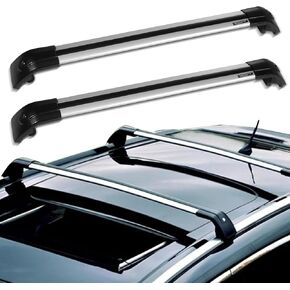Scitoo Roof Rack Cross Bar for Volkswagen Tiguan 2010-2018 220 رطل قضبان الشحن الفضية