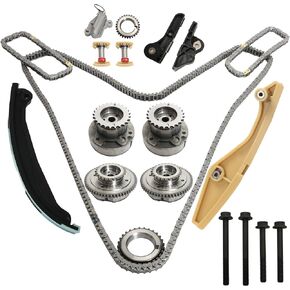 90738S Timing Chain Kit+VVT Cam Phaser, For Ford Expedition/Edge/Explorer/F-150/Mustang/Taurus/Transit 11-19, For Lincoln Nautilus/Navigator/MKX/Mark 11-19#3.3/3.5/3.7L OE 95690 VV5056, AT4Z6C525B