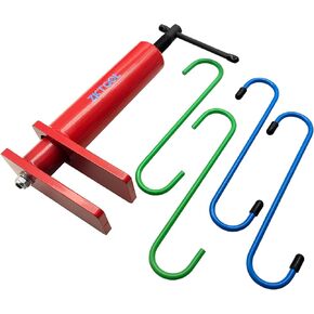 ZKTOOL Heavy Duty Universal Brake Caliper Tool - Multi-Piston Brake Pad Spreader and Compression Tool with 4 Hanger Hooks for Automotive, Motorcycle, ATV, and More