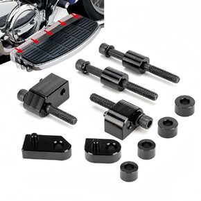1inch &1.5inch Driver Floorboard Extensions Fits For Harley Touring Street Glide Road Glide Electra Glide Road King 2009-2024，Floorboard Spacer Extenders For FL Trikes 2009-2013 Black Extension