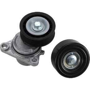 binopoly 90K-38408 (2PCS 38408+36198) Drive Belt Tensioner Kit Without Belt For 03-06 Ford Focus/Escape Mazda Tribute Mercury Mariner OE#90K-38408B 90K-38408A 90K-38408C