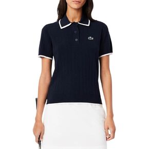 Lacoste Women's Short Sleeved Polo Collar Golf Sweater