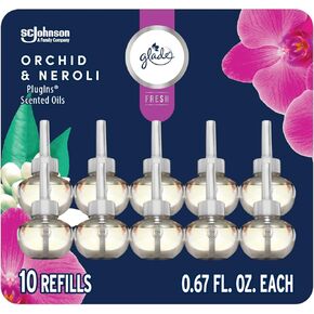 تعيد ملحقات Glade ملء تعطر الهواء ، والياسمين والعروض ، والزيوت المعطرة والضرورية للمنزل والحمام ، 0.67 Fl Oz ، 10 Count