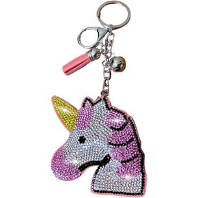 Popfizzy Crystal Keychains for Women and Girls, Bling Backpack Accessories, Bedazzled Purse Charms, Bag Charm, Handmade Gift