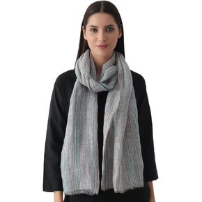 EH 100% Pure Linen scraf, stole multicolor Ikat weave large airy pashmina linen in Kuwait