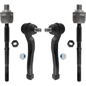 BOXI (Set of 4) Front Inner & Outer Tie Rods Fit for Chevrolet Aveo Aveo5 2006-2011/for Pontiac G3 2009-2010 G3 Wave 2009 Wave Wave5 2005-2007/for Suzuki Swift+ 2004-2009 | EV800577 ES800033 ES800034