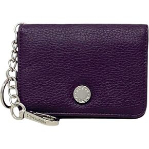 Steve Madden Bfold Clip On Card Case Wallet with Keyring (Violet Smoke)