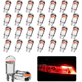 30pcs 194 مصابيح LED LED Car ، T10 LIGHT LITIORY LIGHT PLUSTION ، ERRER FREE 168 2825 W5W WEDGE COB LED ، Universal for Car Dome Map Door Light Light (White)