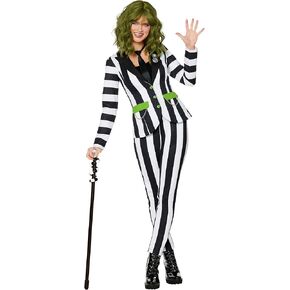 Spirit Halloween Beetlejuice Adult Costume | Officially licensed | Beetlejuice Pinstripe Suit