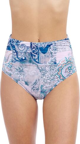 الملف الشخصي من قبل Gottex Karma Women’s Shirred High Wehist في طباعة Multi Paisley مع التحكم الأمامي والخلفي في البطن in Saudi Arabia