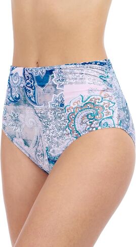 الملف الشخصي من قبل Gottex Karma Women’s Shirred High Wehist في طباعة Multi Paisley مع التحكم الأمامي والخلفي في البطن in Saudi Arabia