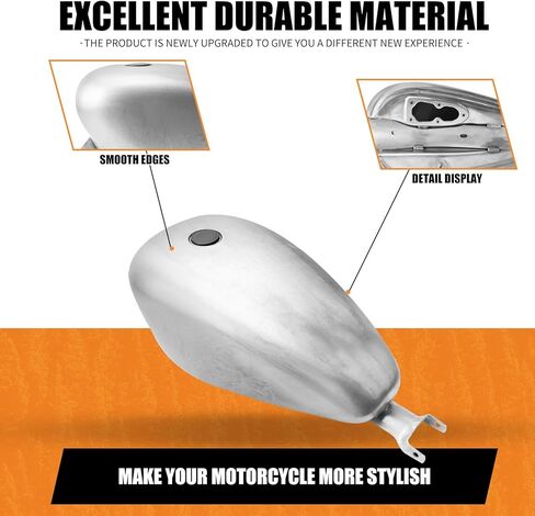 Motorcycle 12.5L / 3.3 Gallon Gas Fuel Tank Fit for Harley Sportster XL 883 72 1200 X48 2007-2023 Unpainted in Saudi Arabia
