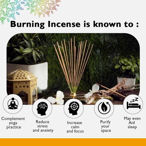 Vanilla Incense Sticks – 250g Pack (Approx. 135 Handmade Agarbatti + Free Holder) | Charcoal-Free | Natural Essential Oils for Meditation, Sleep, Mood, Yoga & Aromatherapy Use in Saudi Arabia