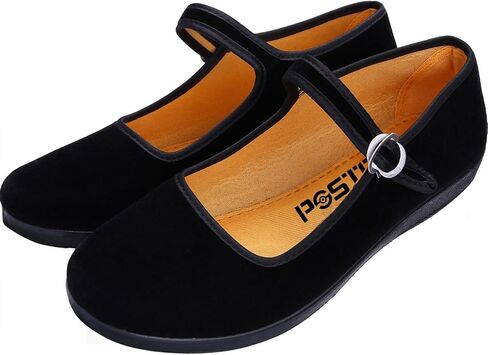 pestor Mary Jane Shoes for Women Ballet Flats Women's Flat Shoes Ballerina Halloween Black Mary Janes in Saudi Arabia