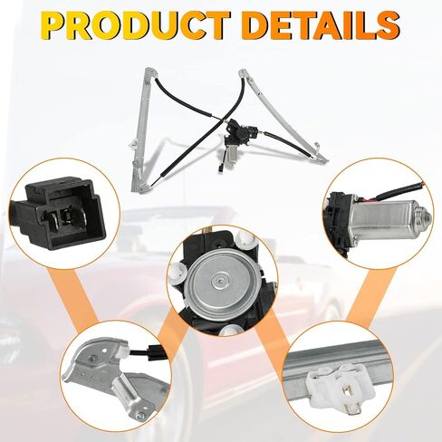 New 1pc Front Passenger (Right) Side Power Window Regulator With Motor Assembly Compatible with 01-03 Town & Country Voyager Caravan Grand Caravan MPV in Saudi Arabia